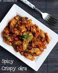 Crispy Chilli Garlic Okra Recipe Ladies Fingers Recipes Raks Kitchen Recipe Okra Recipes Indian Food Recipes Okra