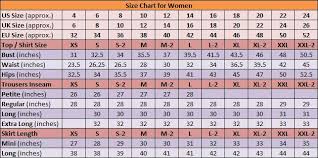 Awesome Size Chart Womens Size Chart Clothing Size Chart