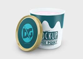 Download Free Open Ice Cream Cup Label Mockup Freebiedesign
