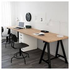 Gerton Table Beech Black White 122x29 1 2 Ikea Ikea Home Office Office Desk Designs Diy Office Desk