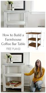 If you have any empty space in your kitchen/breakfast area, this is the perfect project. Farmhouse Coffee Bar Table 6 Steps To Build It Free Building Plans