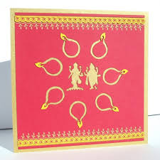 Red blue diya decorated diwali card. Ideas For Making Diwali Charts Barbe