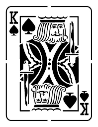Ace Of Spades Card Black And White Playing Card Jack Queen King Ace Hearts Spades Clubs Diamonds 8 5 X 11 Stencil Ebay King Card King Of Spades Playing Cards