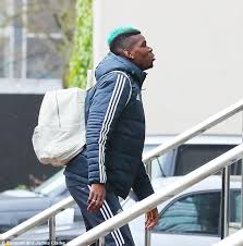 Paul pogba says france's attacking players have the steel to go with the style required to go all the way at euro 2020. Paul Pogba Keeps City Blue Hair As Man Utd Stars Arrive At Team Hotel Daily Mail Online
