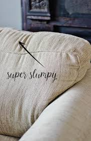 We bought a love seat and couch for $100 from some sketchy furniture store with the idea of recovering them. How To Fix Sagging Couch Cushions Thistlewood Farm Couch Cushions Cushions On Sofa Fix Sagging Couch
