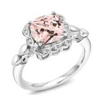 Gem Stone King 925 Sterling Silver Peach Nano Morganite and ...