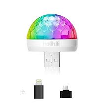 Disco Lights Usb Party Lights Holihifi Mini Disco Ball Sound Activated 4w Rgb Stage Lights Led Car Atmosphere Light Applicable To Usb Interface And Mobile Phones Buy Online In Congo At Congo Desertcart Com