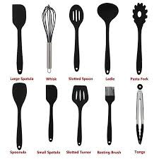 List of kitchen vocabulary words with pictures. 10 Silicone Home Cooking Utensils Kitchen Utensils With Spatula Kitchen Gadgets Cookware Set Walmart Com Silicone Cooking Utensils Silicone Kitchen Utensils Set Silicone Kitchen Utensils