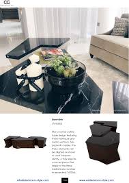 76 0335 ensemble monumental coffee table design featuring three individual geometric sections topped with marble the three elements can be aligned as shown o