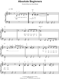 This free piano collection for beginners, featuring some of the most acclaimed classical pieces ever produced, is a great sequence of sheet music. David Bowie Absolute Beginners Sheet Music Easy Piano In C Major Download Print Sku Mn0163015