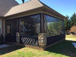 Clear Vinyl Porch Enclosure Panels Porch Enclosures Outdoor Curtains For Patio Patio Screen Enclosure