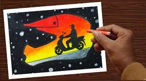 When to replace a bike helmet: Road Safety Drawing Wear Helmet Poster Drawing On Road Safety Step By Step Youtube