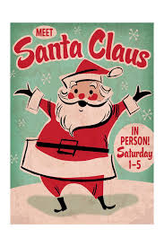 Sixtrees Retro Santa Box Sign Nordstrom Rack Vintage Christmas Cards Christmas Graphics Vintage Christmas