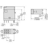 Schneider Electric RXG23B7 Interface plug-in relay, 5 A, 2 CO, LED, 24 V AC