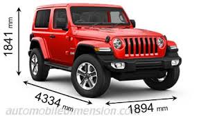 Dimensions Of Jeep Cars Showing Length Width And Height