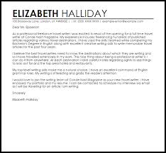 Travel Writer Cover Letter Sample Cover Letter Templates Examples