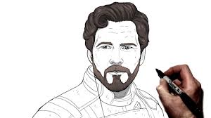 How To Draw Peter Quill (Chris Pratt)