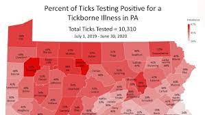 Esu Tick Study Shows Percentage That Have Tick Borne Diseases In Pa