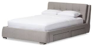 Give your bedroom a stylish makeover with the vito storage queen platform bed. Camile Grey Fabric Upholstered 4 Drawer Storage Platform Bed Contemporary Platform Beds By Baxton Studio Houzz