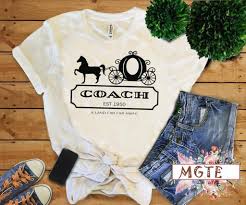 Princess Cinderella Coach T Shirt Casual Shirt Women Womens Shirts Coach Shirts