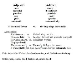 I sang extremely badly yesterday. Adjektiv Adverb Unterschied Interaktive Ubungen Regeln Englisch Online Exercises English Adjective Adverb Dif Adjektive Englisch Online Englische Grammatik