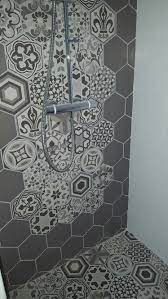 Our client wanted her glass dolphin to be highlighted in the room. Wet Room Hexagonal Mosaic Tiles Feature Wall And Floor Hexagonal Mosaic Hexagon Mosaic Tile Wet Rooms