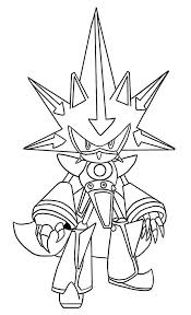 Awesome Metal Sonic Coloring Page Kids Play Color In 2020 Pusheen Coloring Pages Hedgehog Colors Coloring Pages