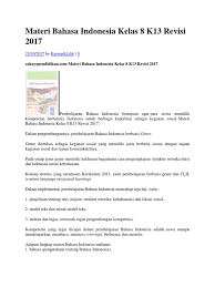 We did not find results for: Materi Bahasa Indonesia Kelas 8 K13 Revisi 2017