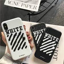 オフホワイト off white ケース iphonex シリコン製 ブランド アメリカ 芸能人愛用 スタイリッシュ 簡潔 カバー トレンド アイフォン8 capinhas iphone iphone celulares