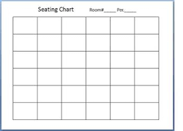 36 Student Seating Chart Rows