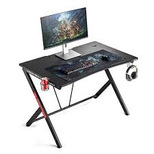 Mr Ironstone Gaming Desk 45 3 Gaming Table Home Computer Desk With Cup Holder And Headphone Hook Gamer Wo Computer Desks For Home Gaming Desk Good Gaming Desk