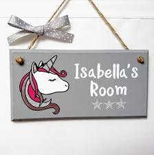 Find great deals on ebay for personalized bedroom door signs. Unicorn Door Sign Kids Room Name Sign Unique Unicorn Gifts Etsy Craft Room Signs Kids Door Signs Kids Signs