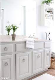 Before we delve into the steps of how to paint your kitchen cabinets with this product, let's first discuss its unique nature and. Easy Bathroom Cabinet Transformation House Full Of Summer Coastal Home Lifestyle