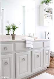 Is this how to make chalk paint or chalk board paint? Easy Bathroom Cabinet Transformation House Full Of Summer Coastal Home Lifestyle