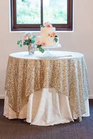 Sale Sequin Champagne Gold Tablecloth Overlay 72x72 By Designershindigs On Etsy Sequin Wedding Cake Table Wedding Cake Table Wedding Table Linens