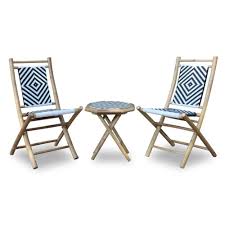 Homeroots Shelly Natural Black And White Wood Frame Bamboo Armless Outdoor Lounge Chairs Set Of 2 Lounge Chair Outdoor Conversation Set Patio Bamboo Chair