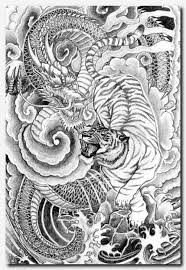 Black And White Dragon Tattoo Sleeve 49 Ideas Tattoo Thigh Men Half Sleeves Dragon Tiger Tattoo Tiger Tattoo Design Tiger Tattoo