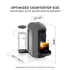The nespresso by breville vertuoplus coffee and espresso maker deluxe bundle features centrifusion technology that adjusts brewing parameters, creating the perfect cup of espresso, latte, cappuccino, or coffee with the push of a button. Nespresso Vertuoplus Coffee And Espresso Machine Bundle With Aeroccino Milk Frother By Breville Grey Buy Online At Best Price In Uae Amazon Ae