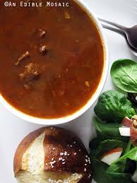 Hungarian goulash should be a flexible recipe, and you should taste it and adjust it when it is almost cooked, to suit your own taste. Gulaschsuppe German Goulash Soup An Edible Mosaic