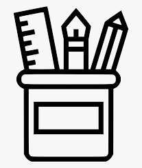 Clipart of set of black and white office icons k18528012. Office Supplies Office Supplies Clip Art Black And White Free Transparent Clipart Clipartkey