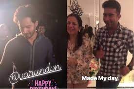 Because of the work done here, birthday rai is here today. Watch How Varun Dhawan Celebrated His Birthday With Team Kalank And His Near Ones