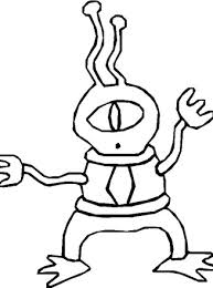 Cute pink monster coloring page #181. Aliens Coloring Page Alien Coloring Page All Kids Network