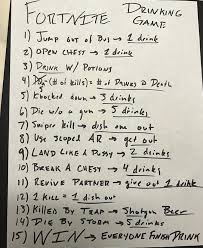 Fortnite Drinking Game Fortnitebr
