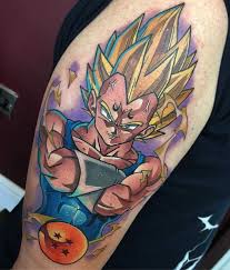 Dragon ball z, started off as a comic book then turned into its own tv show and is still being made today. Arte Decorativo Dragon Ball Z Tattoo Goku And Vegeta