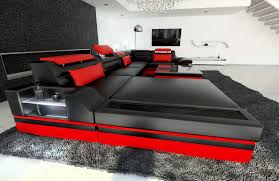 Luxury Sectional Sofa Orlando U Shape With Led Genuine
