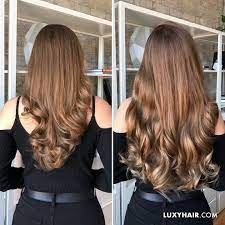 Luxy Hair Extensions In The Shade Chestnut Balayage Lose Curls Long Hair Long Hair Color Dark Brunette Hair