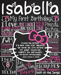 1st Birthday Hello Kitty Birthday Dress For 1 Year Old Hello Kitty 1st Birthday Chalkboard Poster For Hello Kitty Themed First Birthday Party Or Pho Hello Kitty Birthday Party Hello Kitty Party Hello Kitty Birthday