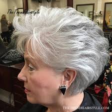 Gray hair looks stunning in this sleek graduated bob complimented with a side parting and long bangs that. Gray And Layered 60 Gorgeous Hairstyles For Gray Hair The Trending Hairstyle