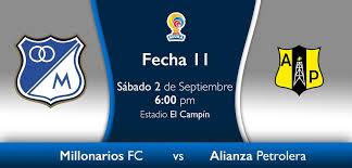 Jun 19, 2021 · bogotá tendrá medidas para el partido millonarios vs tolima, este domingo. Millonarios Fc Ø¹Ù„Ù‰ ØªÙˆÙŠØªØ± Fecha 11 Millonarios Vs Alianza Petrolera Sabado 2 De Septiembre 6 00 Pm Estadio El Campin Mfc