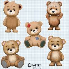 Teddy Bears Clipart Collection Etsy In 2021 Teddy Bear Clipart Bear Clipart Teddy Bear
